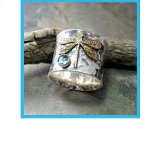 925 Sterling silver dragonfly ring